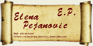 Elena Pejanović vizit kartica